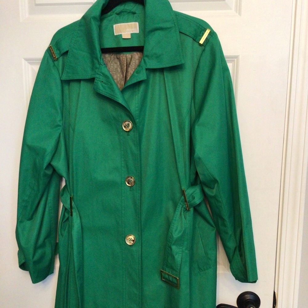 Michael Kors  Trench Raincoat Kelly Green 2x